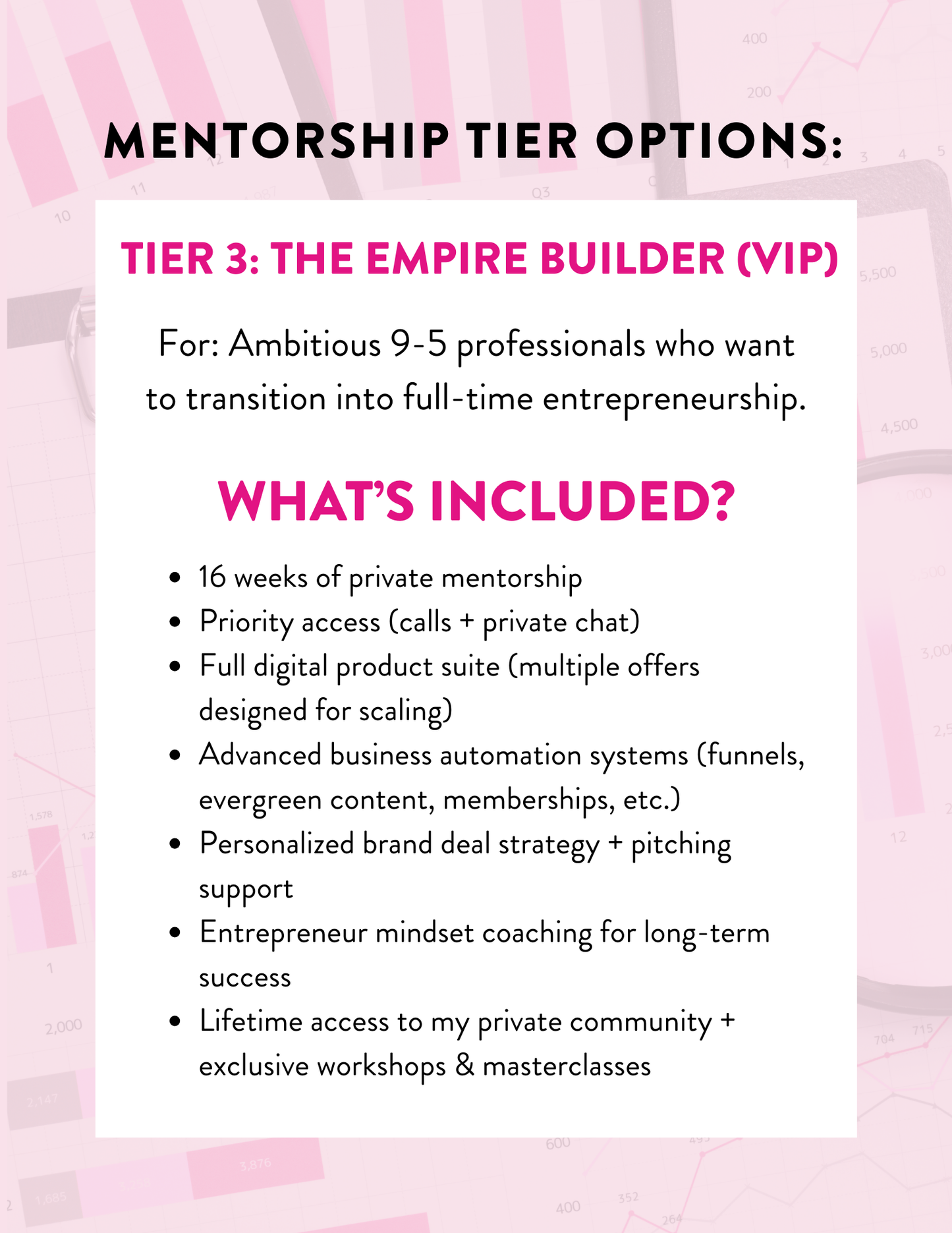 Personal 1:1 Mentorship Program